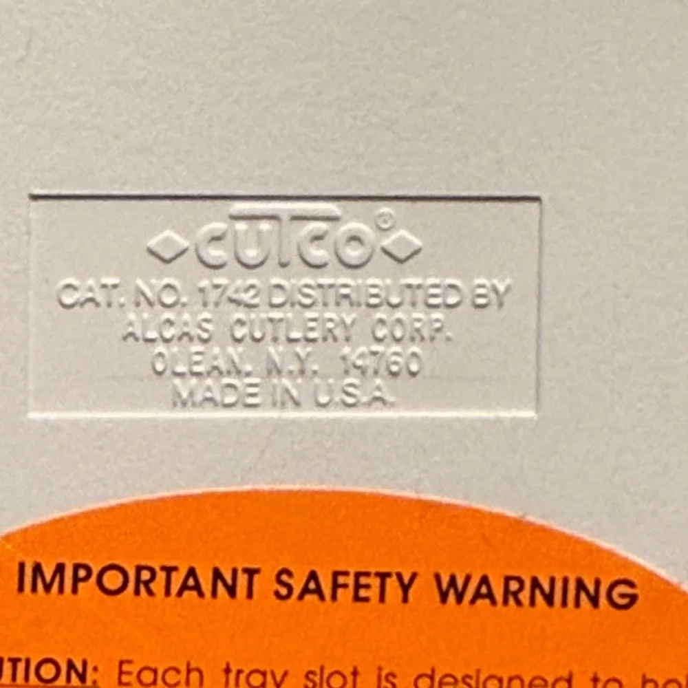 Cutco Knife Holder Wall‎ Mount White Kitchen Storage Rack Made In USA